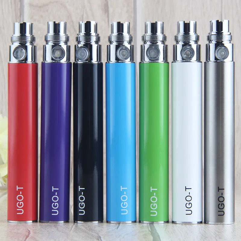 UGO-T Vape eGo Ecig Pen battery UGO Vaporizer Vaping Bottom Charging 650 900 1100 mah Come With USB charger For 510 Atomizers