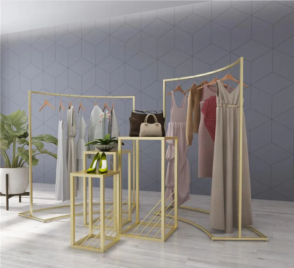 DHgate.com:Golden Clothing Store Display Rack, Commercial Furniture ...