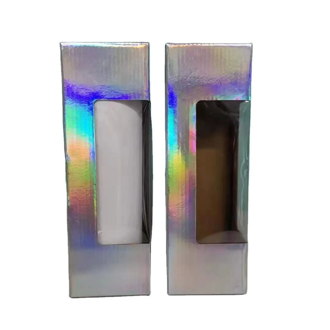 20oz 30oz sublimering rak tumbler set med metall halm display box gummiband tätning lock rostfritt stål koppar dubbla murade
