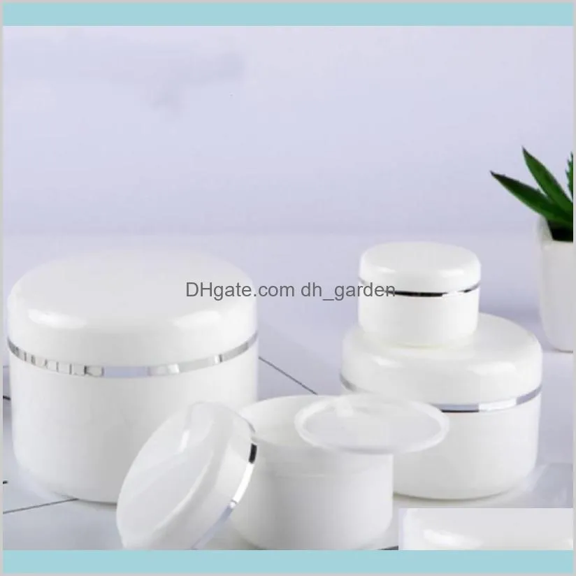 20/30/50/100/150/200g White Plastic Refillable Container with