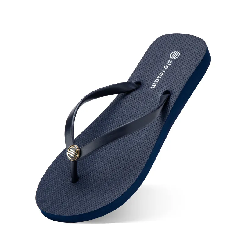 2021 Summer Flip Flops Dames Appartement met Seaside Glazed Blue Beach Slippers Antislip Zand Grijs Goud Wit Buitenlandse Trade Fourty Eight