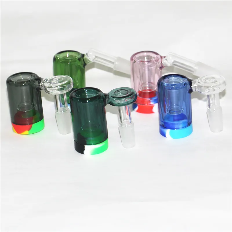 Fumo da 14 mm raccoglitore di recupero femmina Catcher di cenere di vetro con contenitori di cera siliconica da 5 ml raccoglitore di nettare per bong d'acqua Dab Rigs Quartz Banger Nails