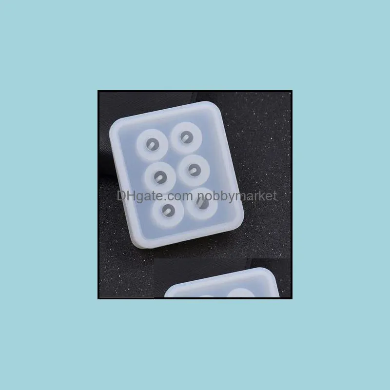 New Transparent Rectangle Silicone Bead Mould Square Ball 6 Holes DIY Jewelry Mold resin molds for jewelry