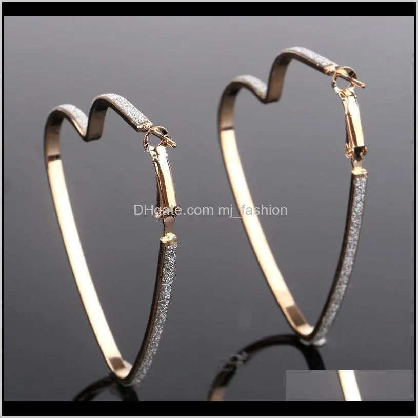 heart love earrings silver gold hoop earings rings pierced ear cuffs earrings new fashion jewelry women earrings ps1583