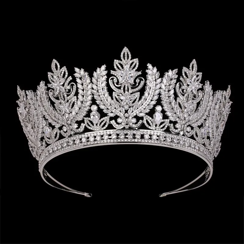 Fermagli per capelli Barrettes Zircone da sposa Diadema Diademi Perline da sposa Cuore HADIYANA Corona Accessori Copricapo BC6002