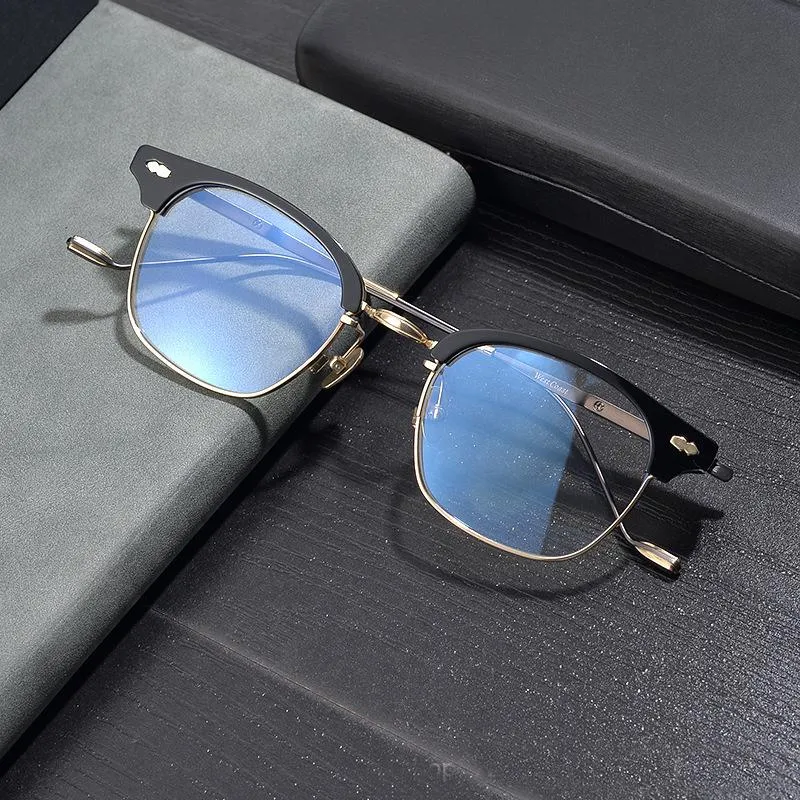 Vintage Titanium Acetate Glasses Frame Men Women Myopia Prescription Optical Eyeglasses Retro Spectacles Eyewear Fashion Sungla Sunglasses F