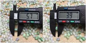 4x6mm 100% Natural Lucky oval bead Grade A Jade ICE Jadeite Gemstones