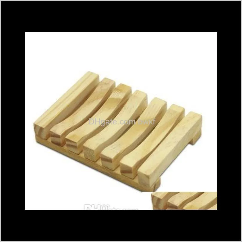 natural wooden bamboo soap dish tray holder storage soap rack plate box container for bath shower plate bathroom yd0357