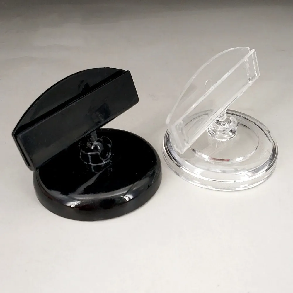 Kunststoff-Zeichen Preisschild-Halter runde Basis Dia.48mm Anzeige POP Werbung Clip löschen oder Schwarz-Qualitäts-Einzelhandel liefert 20pcs
