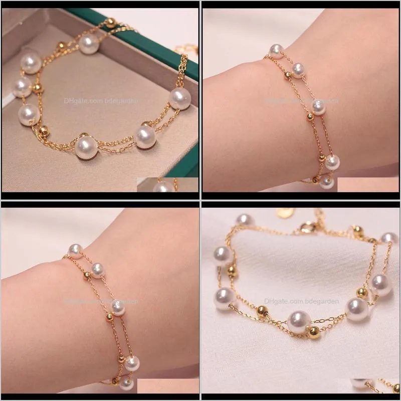 fashion women chain bracelet double adjustable beads braslet friendship brazalete valentines day gift women accessories pulseira