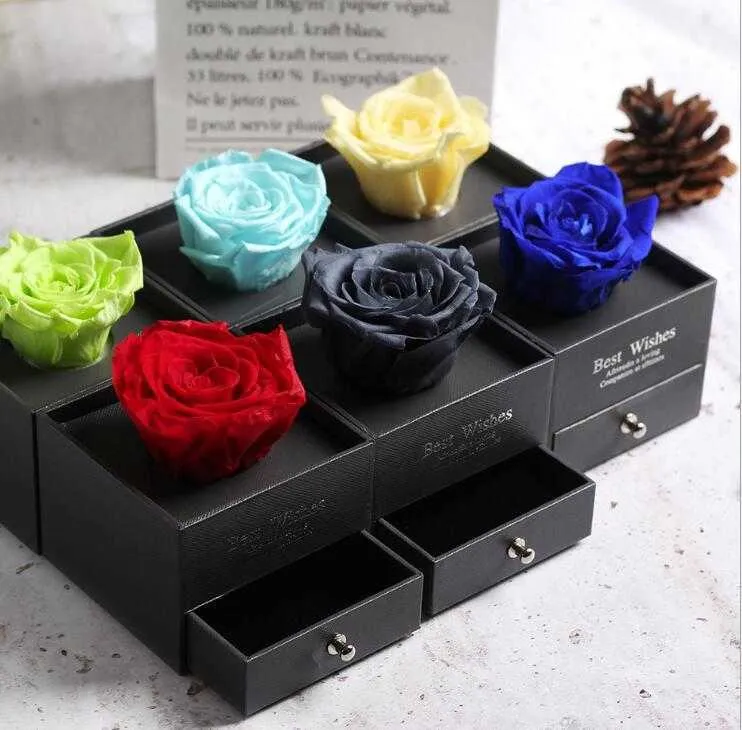 US STOCK Teddy bear flower jewelry box  rose valentine's day birthday gift
