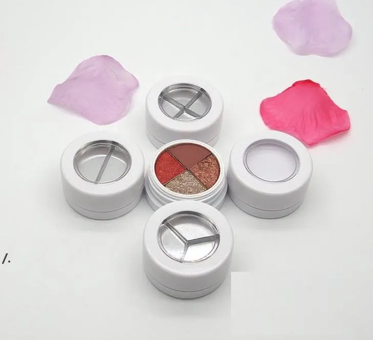 New26.6mm vide blanc cosmétique fard à paupières boîte de poudre avec bouchon à vis, maquillage de beauté fard à joues sous-conteneur, palettes compactes de rouge à lèvres EWA