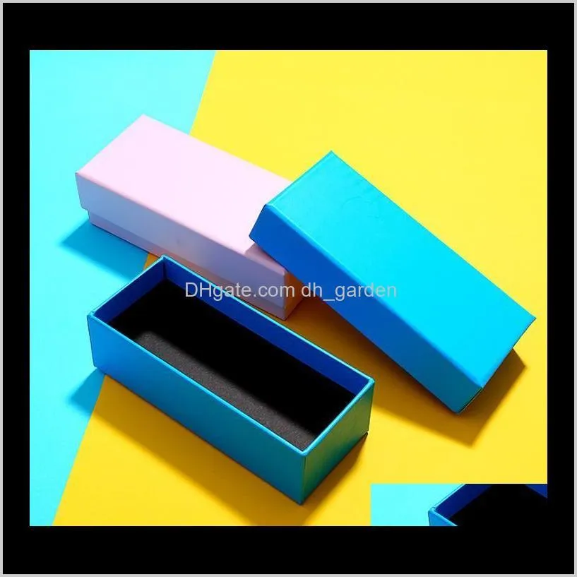 Office School Business Industrial Drop Delivery 2021 Pure Color Storage Sky and Earth Cover Solglasögon Box PU Material Högklassiga glasögon B