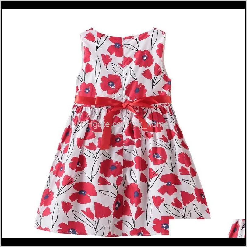 girl dress new spot flower lace princess dress fashion pure cotton skirt girl floral dress a replacement sale