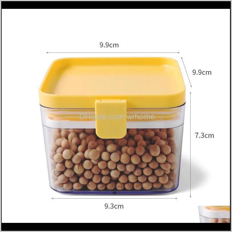 Organizzazione per le pulizie Giardino domestico 1 contenitore in plastica per sigillare contenitori di stoccaggio con coperchio Contenitori per cereali Serbatoio per farina per cucina 500/1