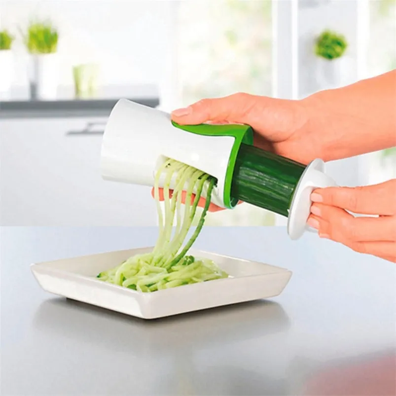 Multifunction Handheld Spiralizer Peeler Spiral Slicer Portable Vegetable Stainless Steel Potatoes Kitchen Accessories 210423