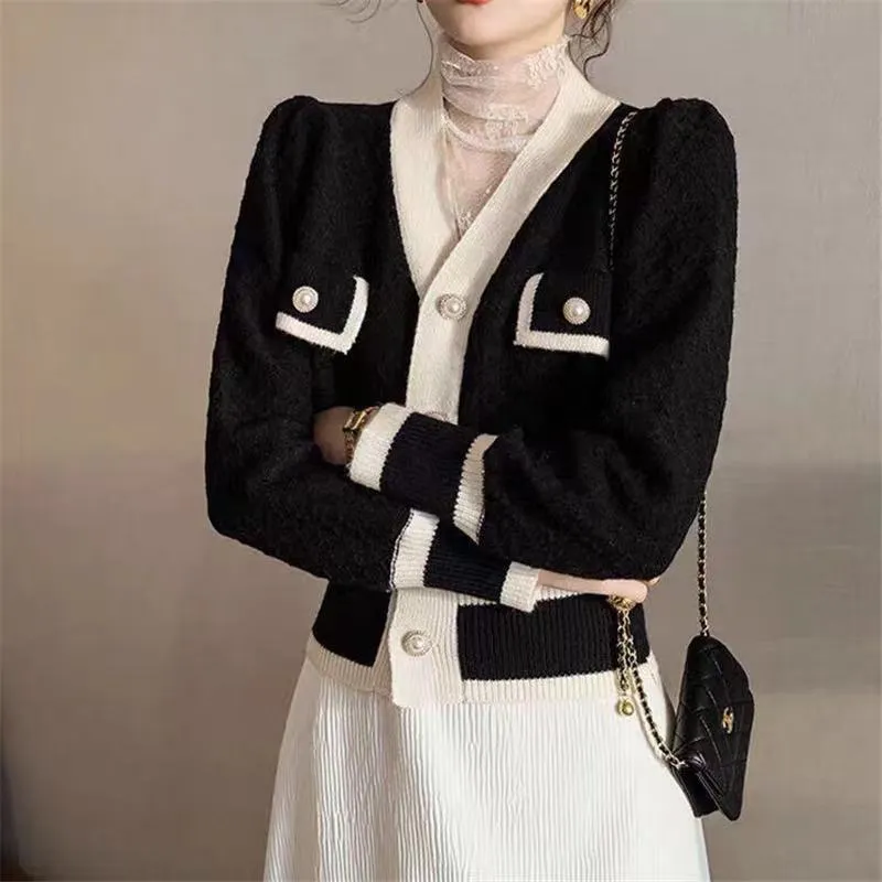 Womens Sweater Cardigan Knitted Tops Fashion Trend Classic Designer Embroidery Print Casual V-Neck Women Clothing Sweaters Vintage Pure Color Small Sweet Wind Coat