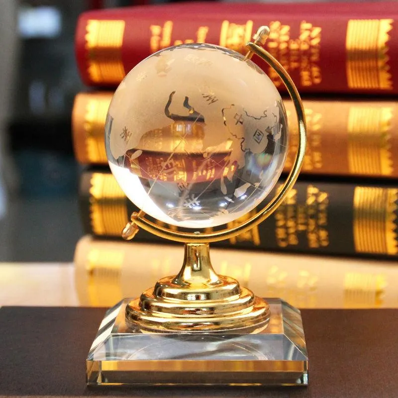 Novelty Items Crystal Ball Globe Light Luxury Home Furnishings Wine Cabinet Study Bookcase Decorations Desk Crafts Gift