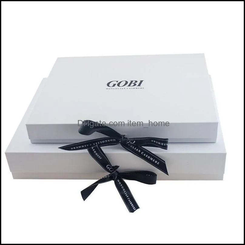 Gift Wrap Wholesale Manufacture Custom Printed Logo Magnet Folding Paper Flat Pack Box Luxury Magnetic With Ribbon Closure