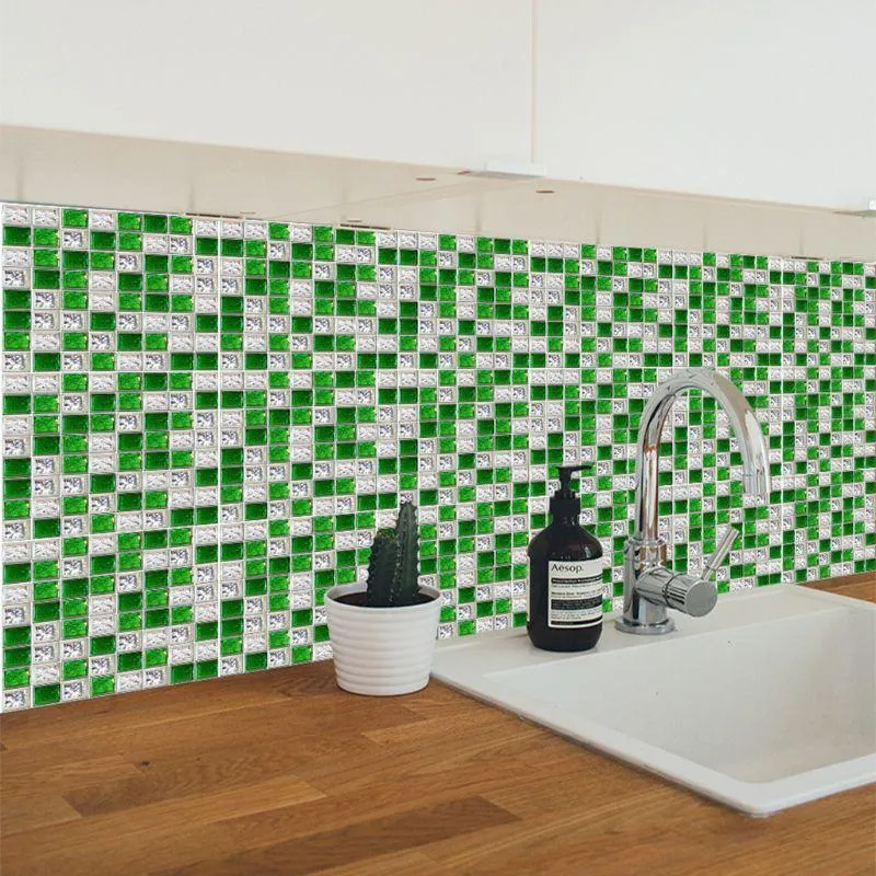 Wall Stickers 25pcs Self Adhesive Waterproof Tiles Sticker DIY Home Bathroom Kitchen Decorations 10x10cm 15x15cm
