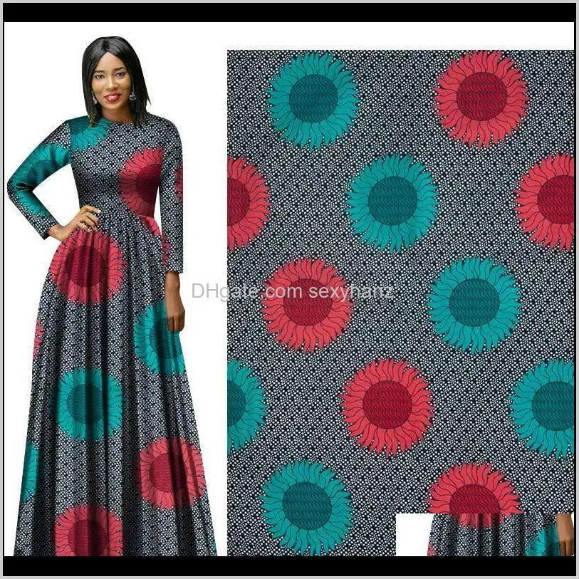 new fashion polyester wax prints fabric ankara binta real wax high quality 3 yards african fabric for party dress