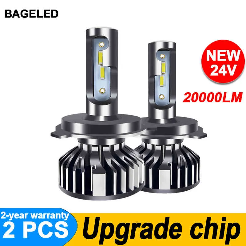 BAGE CSP H7 Luz do carro H4 Lâmpada H1 H3 Hb3 9005 LED Farol 9006 Hb4 H11 H11 LED Farol 20000lm 24V Lâmpadas do farol