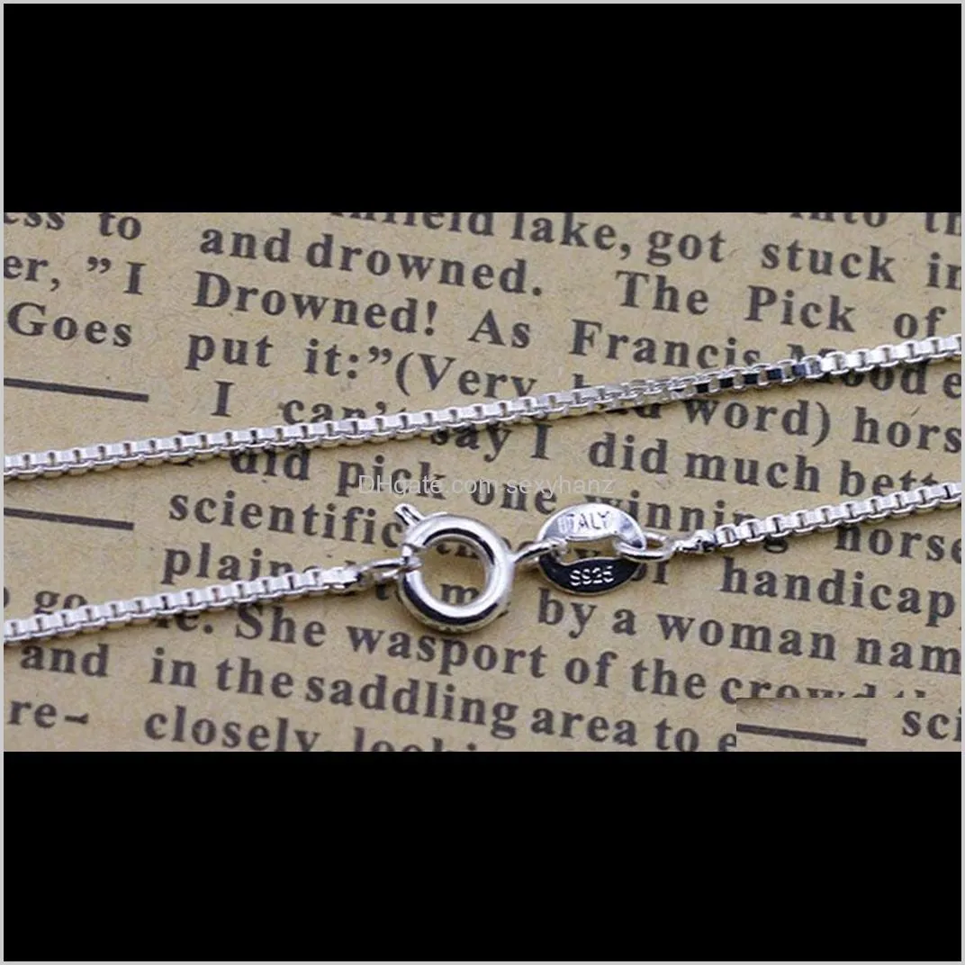 silver necklace chain box chain women necklace chain jewelry accessories will and sandy drop ship 380165