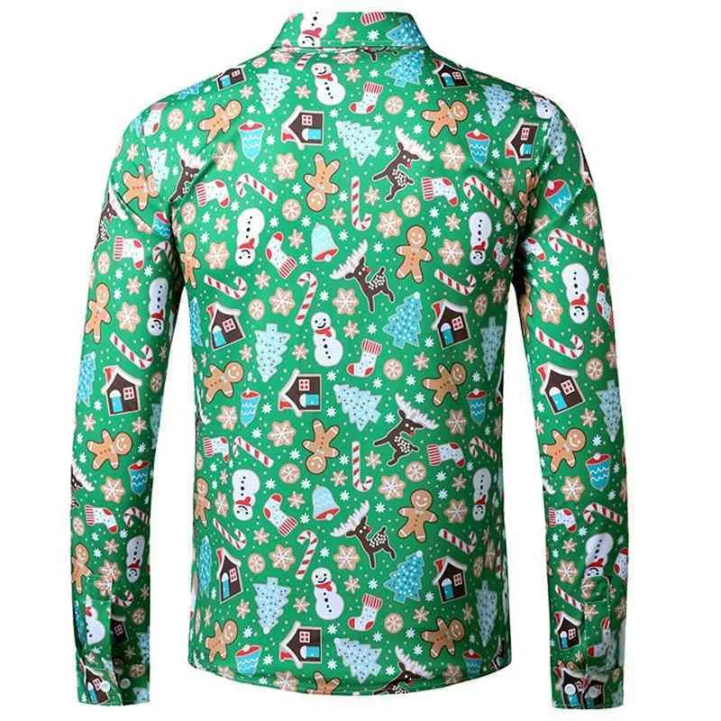 Deer Lady Weihnachtshemd Herren - Lustiges Hawaii-Shirt Mit Weihnachtsmuster!