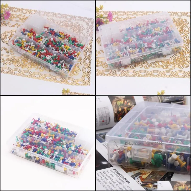 500 PCS/lot Decorative standard push pins multi color good for Home & Office using free shipping