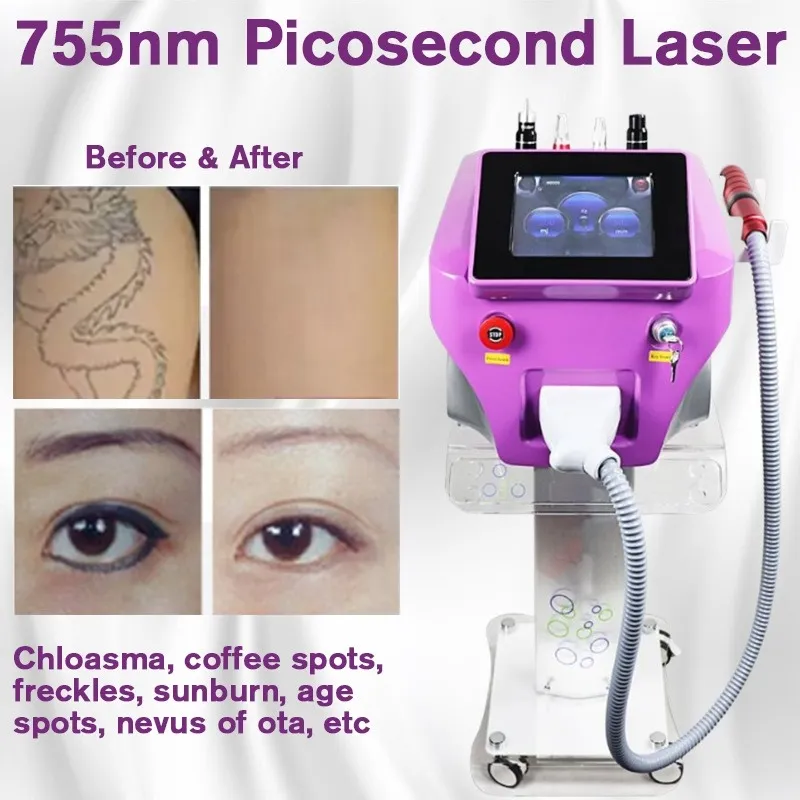 Huidverzorging tatoeage verwijdering 4 golflengte picoseconde laser machine pico ans huid verjongings salon kliniek gebruik
