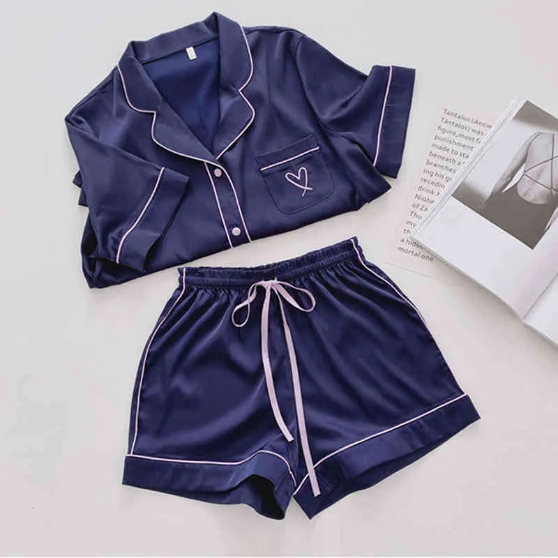 8大特典付 7月の歌ハート刺繍女性ソリッドピンクの夏のパジャマスプリーウェアカジュアルソフトフェイクシルクサテンナイトウェアホームウェア 送料無料 アパレル 下着 Dev Apb Com La