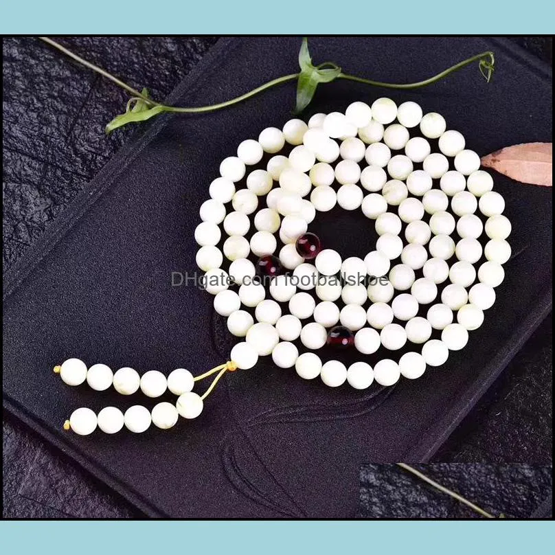 White beeswax 108 beads bracelet men and women jewelry blood amber strands