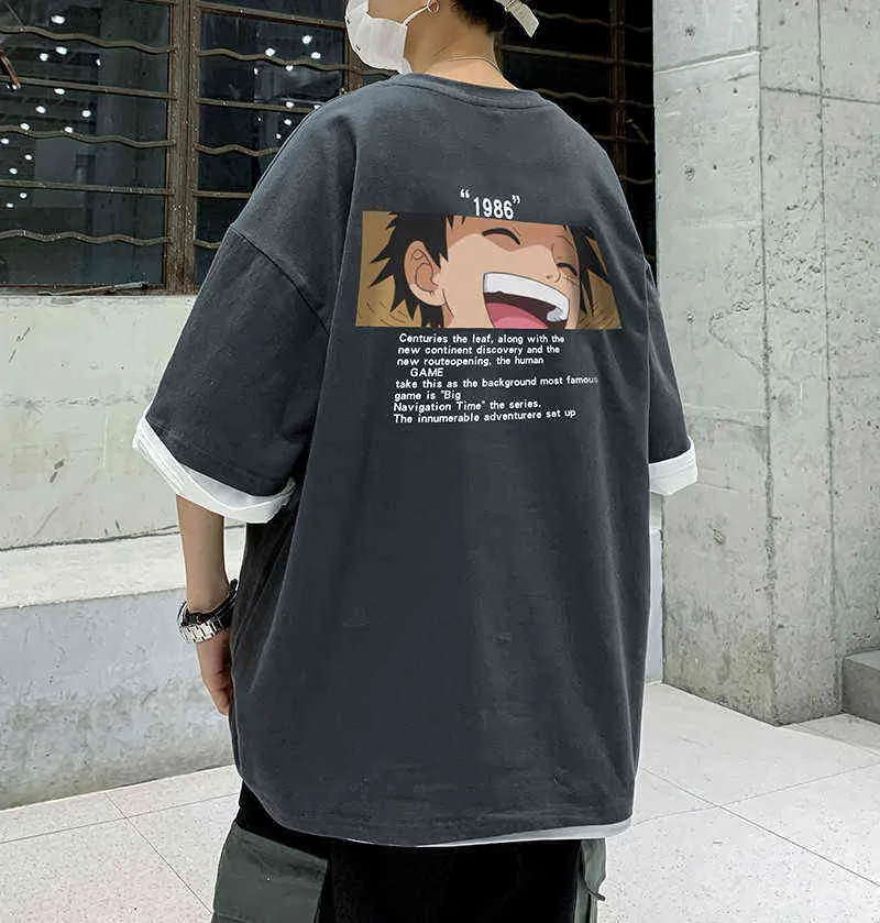 Męska bawełniana moda tshirt śmieszne męskie letnie koszulki 5xl Mężczyzna Oversized Tee Shirts Casual T Shirt Tee dla człowieka Y220208