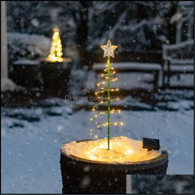 Led Solar Christmas tree Decoration Outdoor Garden Light Luminous Toys Luminous Light Games Gift Decorations