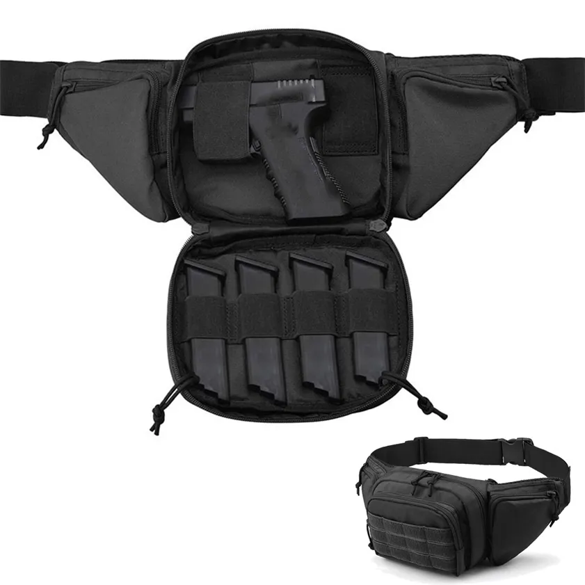 Gun tattico all'aperto Borsa in vita Holster Chest Bort Militare Combattimento Camping Sport Caccia Atletica Sling Sling X261A 220216