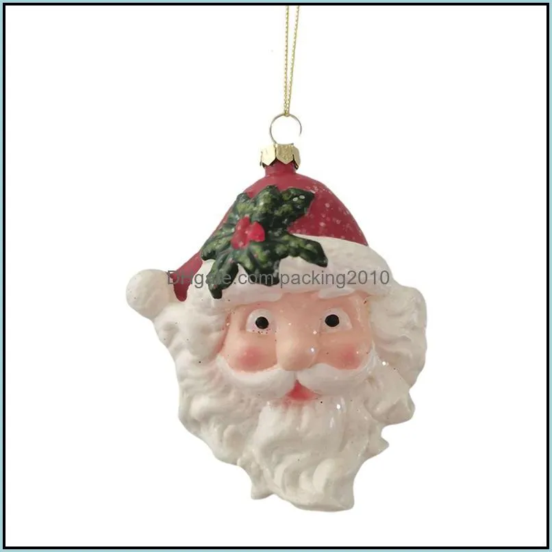 Christmas decorations scene layout ornament Small gift pendant Santa7