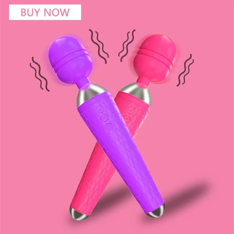 Poderoso magia varinha av vibrador brinquedos sexuais para mulher clitóris estimulador vibrando USB Recharge Massager Masturbator Y201118