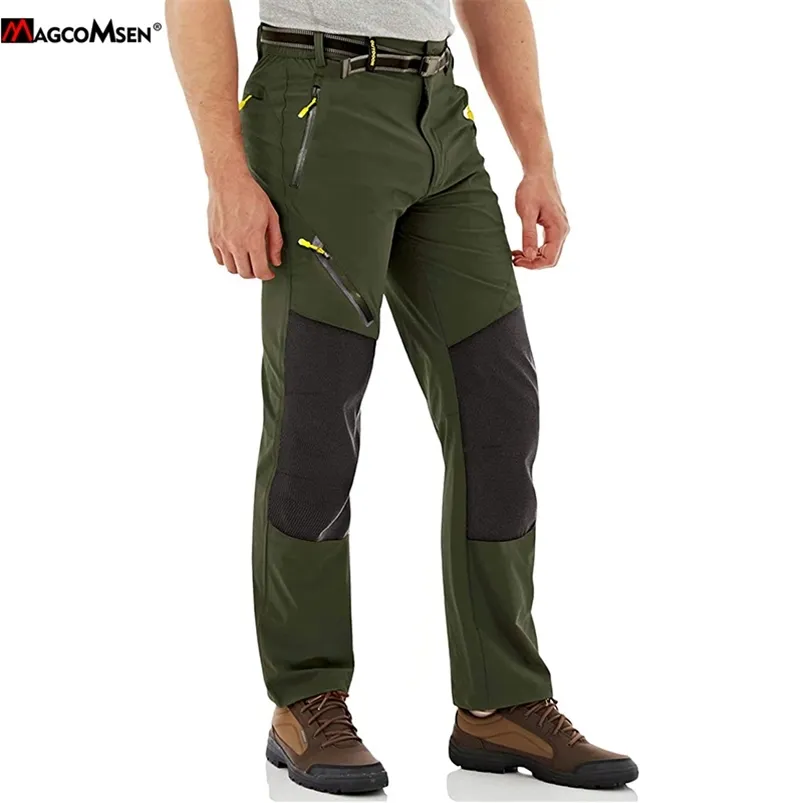 MAGCOMSEN Summer Military Waterproof Pants Men Quick Dry Zipper Pockets Trousers Man Lightweight Breathable Outdoor Hiking 210715