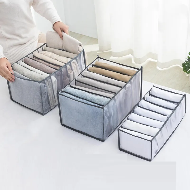 Foldable Storage Box Underwear Panty Organize Bra Drawer Organizer Scarves Trousers Divider Organizers Bag Home Stuff Bags BH5683 TYJ