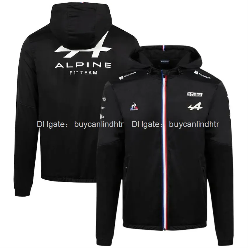 2021 Alonso Motorsport Alpine F1 Equipe Um Fã de Corrida Fã Preto Suéter Teamline Teamline Men's Sweater Full Zip Jacket Oxx