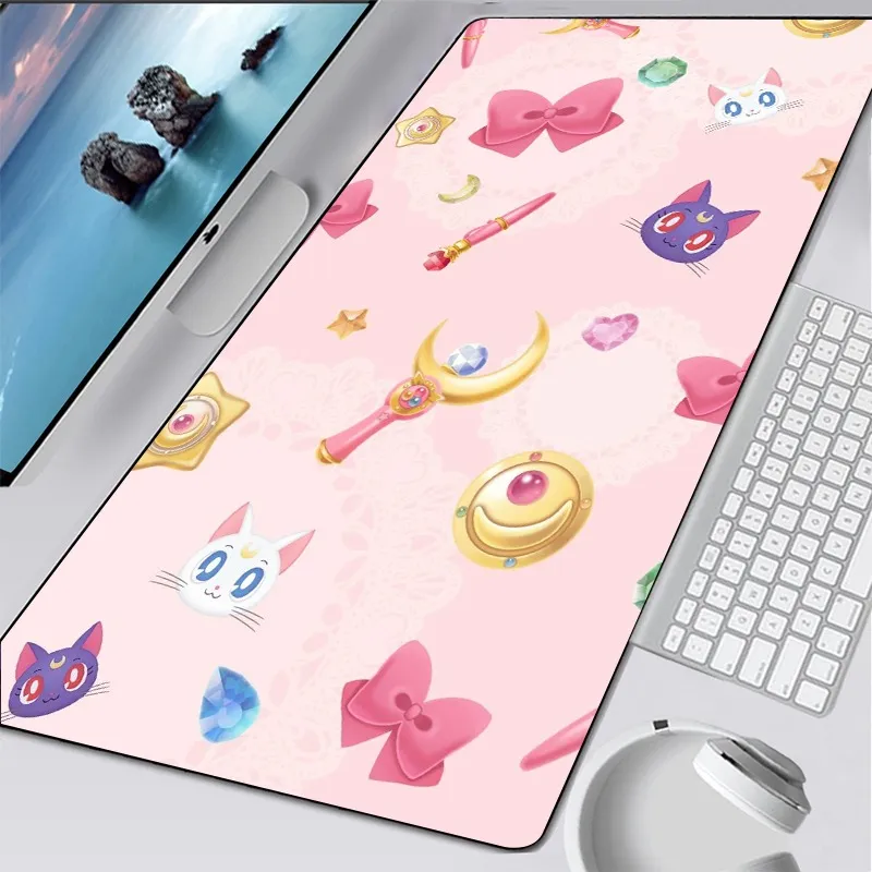 アニメKawaiiマウスパッド 大きなゴムゲームマット、ロック