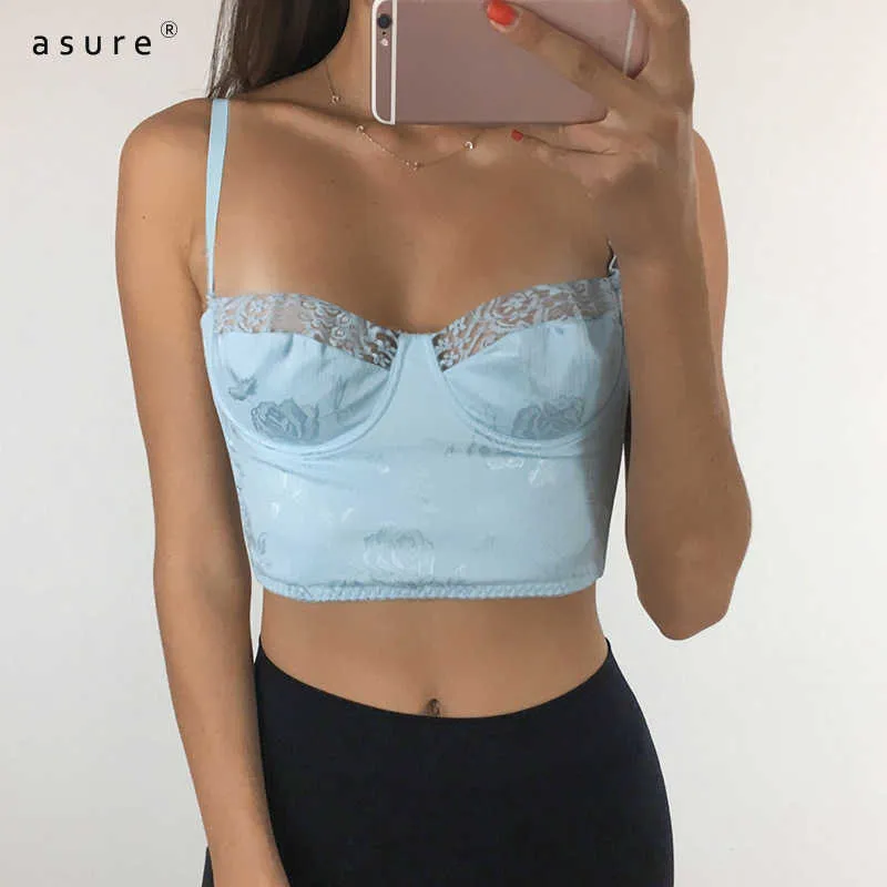 Going Out Crop Tops Y2k Chest Breast Binder Sexy Lace Bralette Female Sports Cami Bra Gothic Aesthetic Clothes Grunge XWLT01797 210712