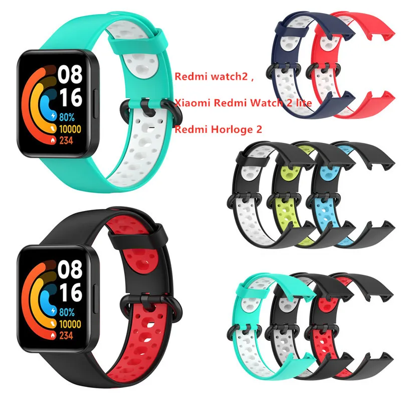 Bracelet Silicone WatchStrap Pour Xiaomi Redmi Watch 2 Lite SmartWatch Band Mi Watch2 Lite Bracelet WristStrap Soft Durable Ceinture Horloge 2