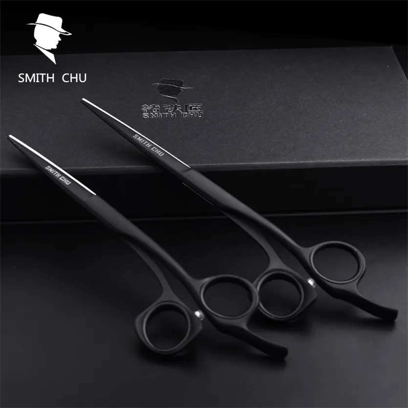 Smith Chu de Alta Qualidade Cabeleireiro de 6 polegadas 440C de aço inoxidável salão de beleza profissional Corte tesoura de cabelo scissor set 220125