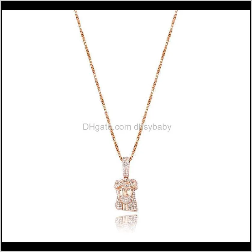 luxury designer necklace women jewelry hip hop jesus piece pendant bling diamond iced out pendants statement charms fashion accessories