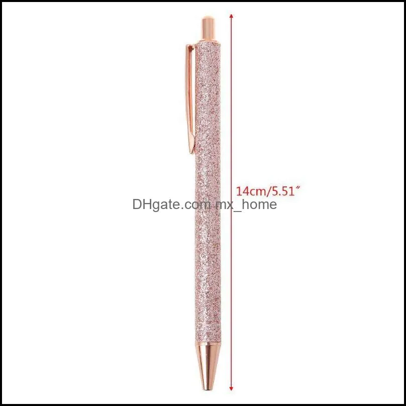 Luxury Bling Metal Ballpoint Pen 1.0mm Glitter Oil Flow Pens Office Supplies School Stationery