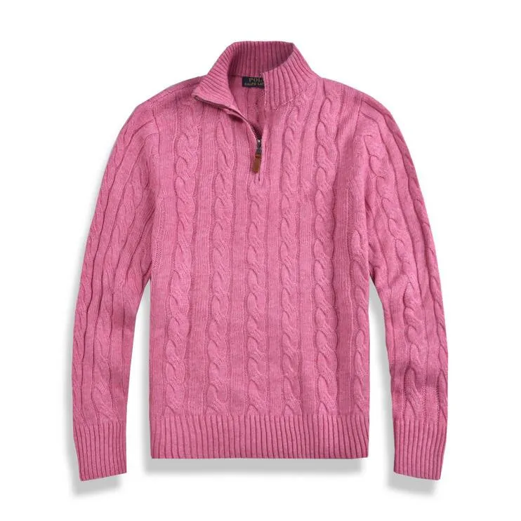デザイナーメンズウールセーターポニー刺繍長袖秋と冬のファッション暖かいスウェットシャツ