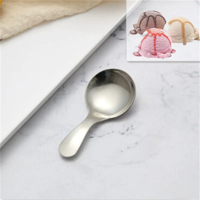 Simpatico cucchiaio da condimento per spezie sale zucchero in acciaio inossidabile manico corto cucchiaio da gelato cucchiaino da caffè utensili da cucina