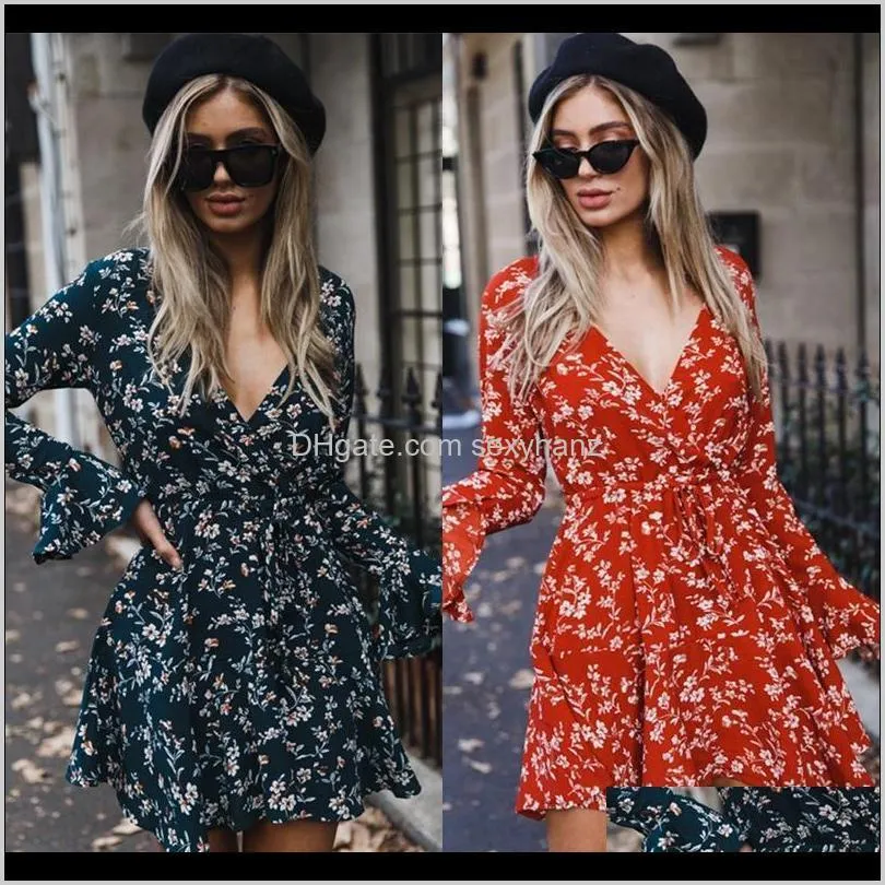 Vestidos casuais vestidos vestuário vestuário entrega 2021 boho sexy strapless praia verão sundresses vintage bohemian mini vestido robe floral