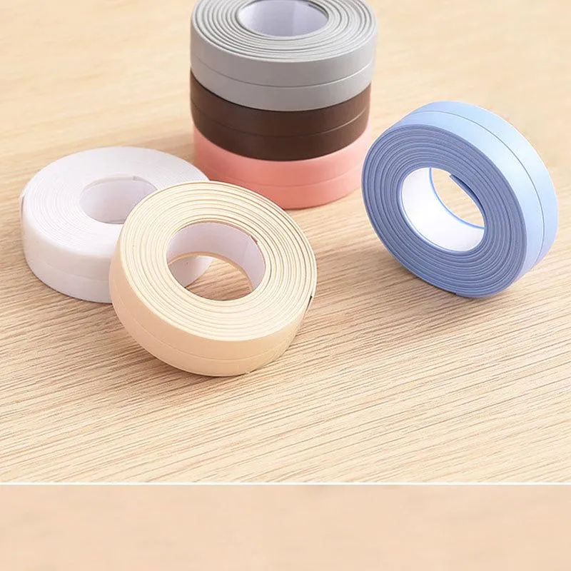 Väggklistermärke Style Sink Sticker Seal Tape Vit PVC Självhäftande dwaterätvatten för kök och badrumsdekoration